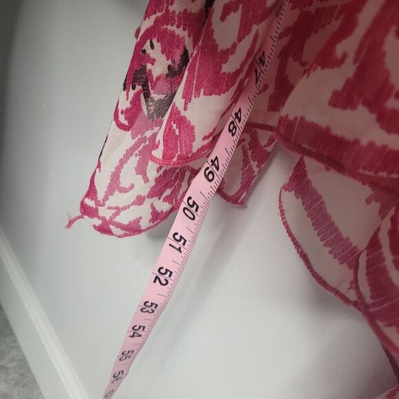 Rabbit Rabbit Rabbit pink orange grunge drop waist handkerchief dress size 14 - Picture 7 of 7